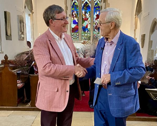 The donation was presented by Colin Tiffin, Chair of The Friends of Holy Innocents Church
